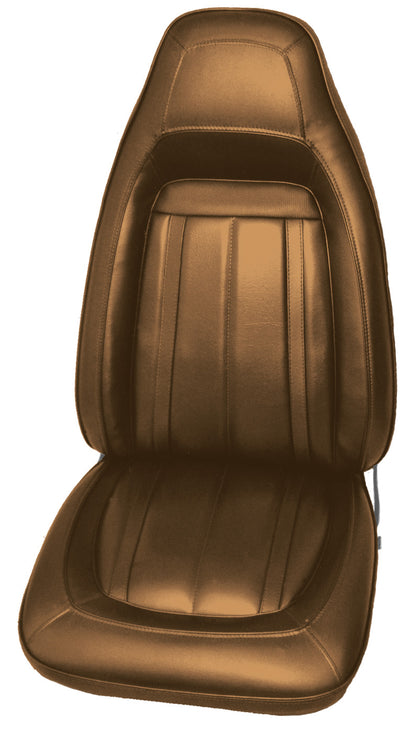 70 BARRACUDA GRAN COUPE BUCKET SEAT UPHOLSTERY - BRONZE/BROWN