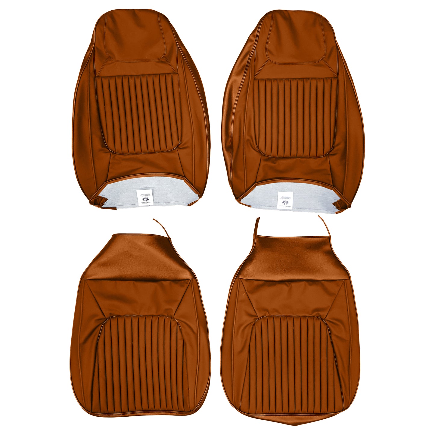 70 CHALLENGER BUCKET SEAT LEATHER UPHOLSTERY - BURNT ORANGE