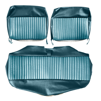 70 DART SWINGER "DELUXE" SPLIT BENCH UPHOLSTERY- LIGHT BLUE/DARK BLUE