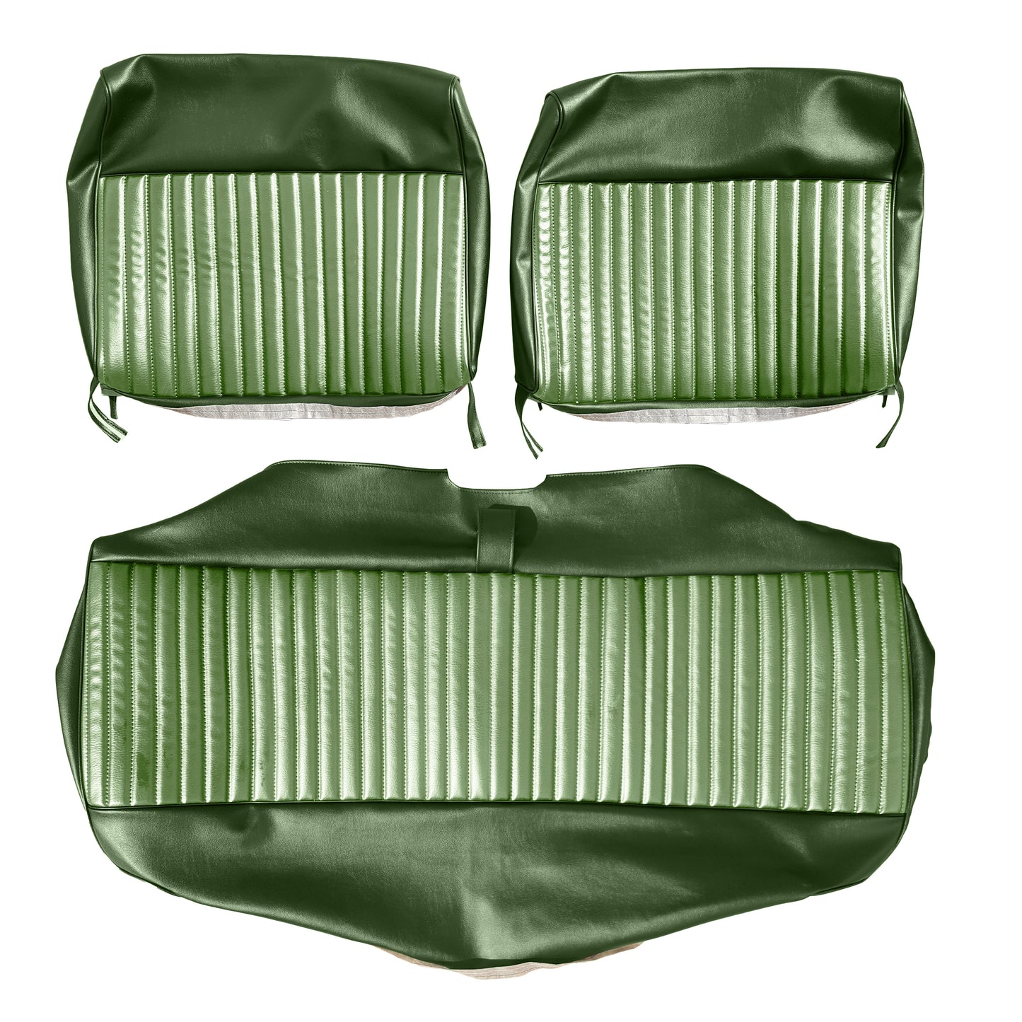 70 DART SWINGER "DELUXE" SPLIT BENCH UPHOLSTERY- LIGHT GREEN/DARK GREEN