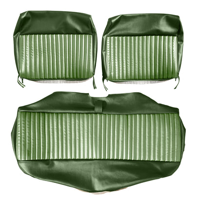 70 DART SWINGER "DELUXE" SPLIT BENCH UPHOLSTERY- LIGHT GREEN/DARK GREEN