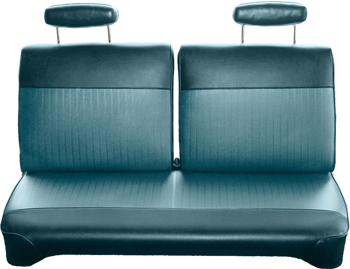 70-71 DART/DUSTER & 71 DEMON "STANDARD" SPLIT BENCH UPHOLSTERY - LIGHT BLUE/DARK BLUE