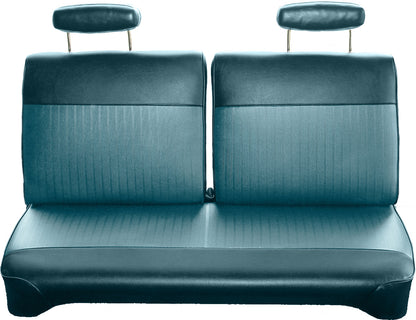 70-71 DART/DUSTER & 71 DEMON "STANDARD" SPLIT BENCH UPHOLSTERY - LIGHT BLUE/DARK BLUE
