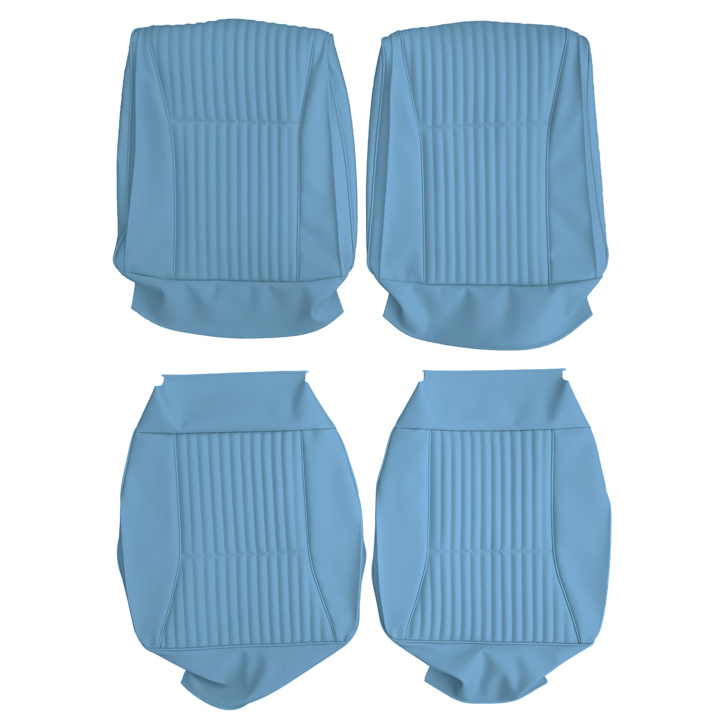 70 CHRYSLER 300/NEWPORT BUCKET SEAT UPHOLSTERY -  BLUE