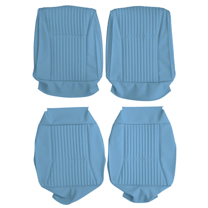70 CHRYSLER 300/NEWPORT BUCKET SEAT UPHOLSTERY -  BLUE