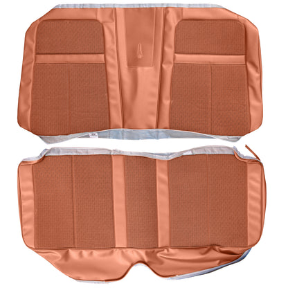 70 SPORT SATELLITE/GTX HARDTOP REAR CLOTH UPHOLSTERY - SRM BURNT ORANGE CLOTH/BURNT ORANGE