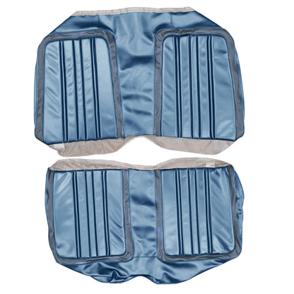 70 SATELLITE/ROADRUNNER "DECOR" CONV. REAR UPHOLSTERY - BRIGHT BLUE W/ DARK BLUE ACCENT