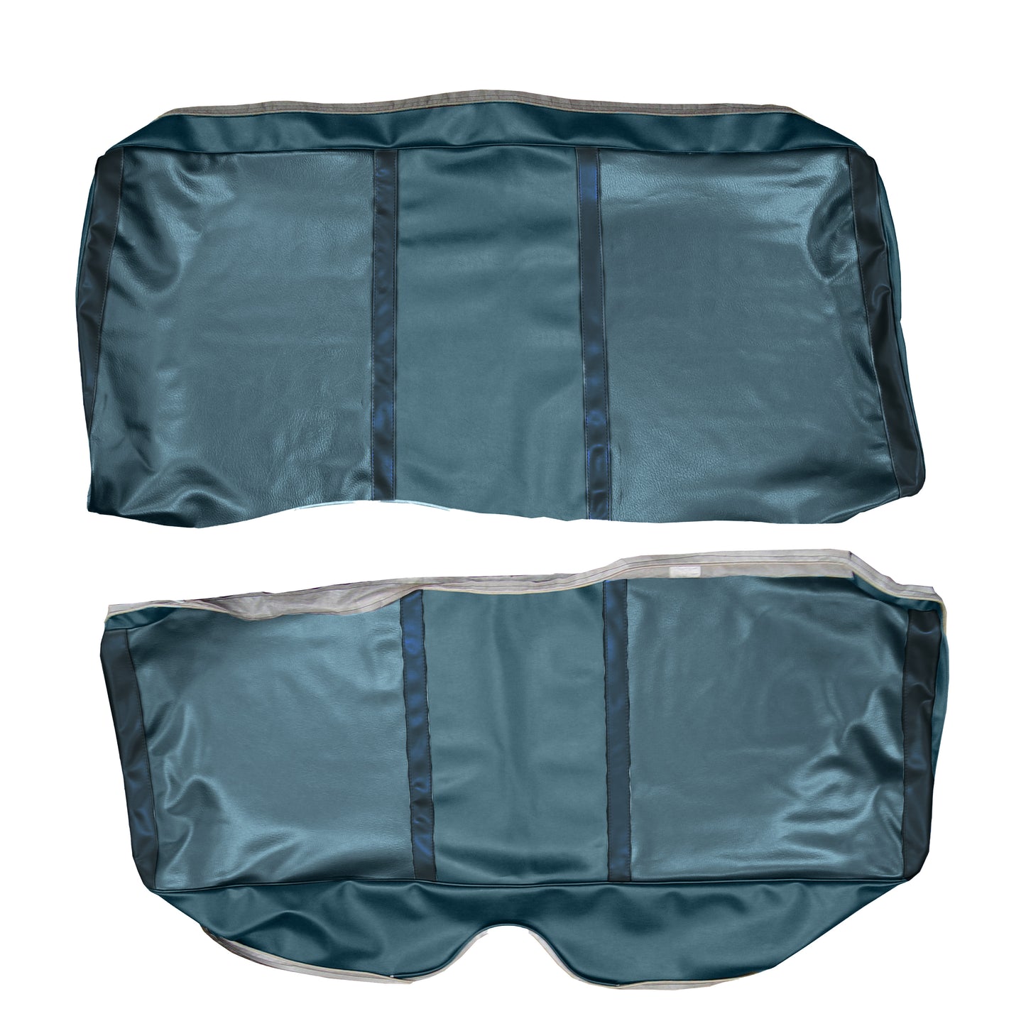 70 BELVEDERE/ROADRUNNER SEDAN REAR UPHOLSTERY - BRIGHT BLUE W/ DARK BLUE ACCENT