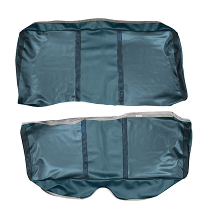 70 BELVEDERE/ROADRUNNER SEDAN REAR UPHOLSTERY - BRIGHT BLUE W/ DARK BLUE ACCENT