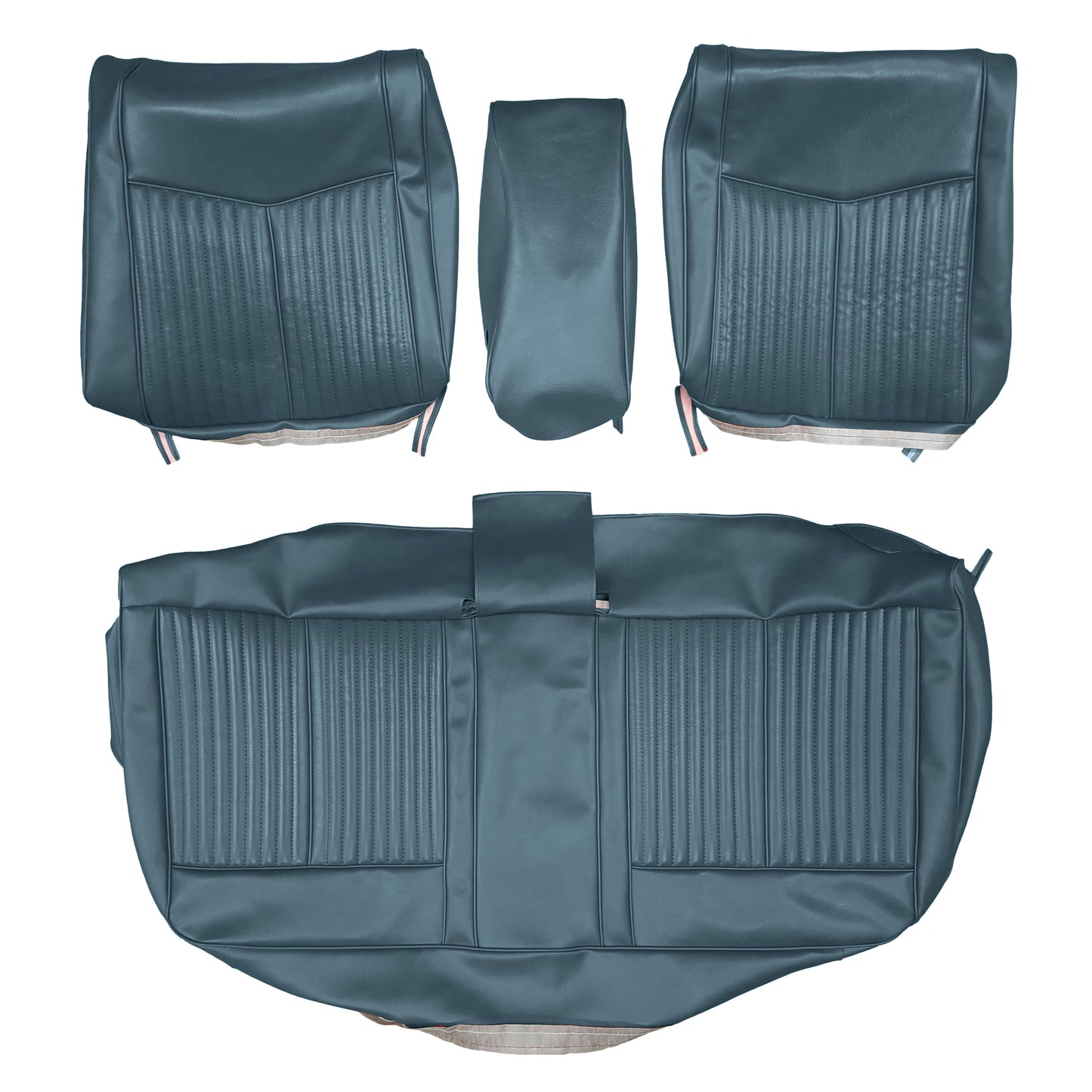 70 DUSTER "CUSTOM" SPLIT BENCH W/ C.A.R. UPHOLSTERY - BLUE