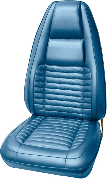 70 CHARGER SE BUCKET SEAT LEATHER UPHOLSTERY - BRIGHT BLUE