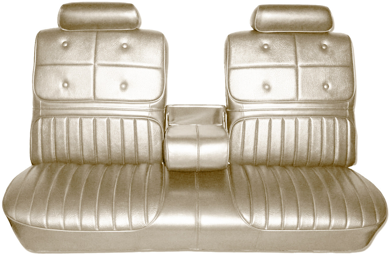 70 CUTLASS SUPREME/442 SPLIT BENCH W/ C.A.R. UPHOLSTERY - PEARL WHITE