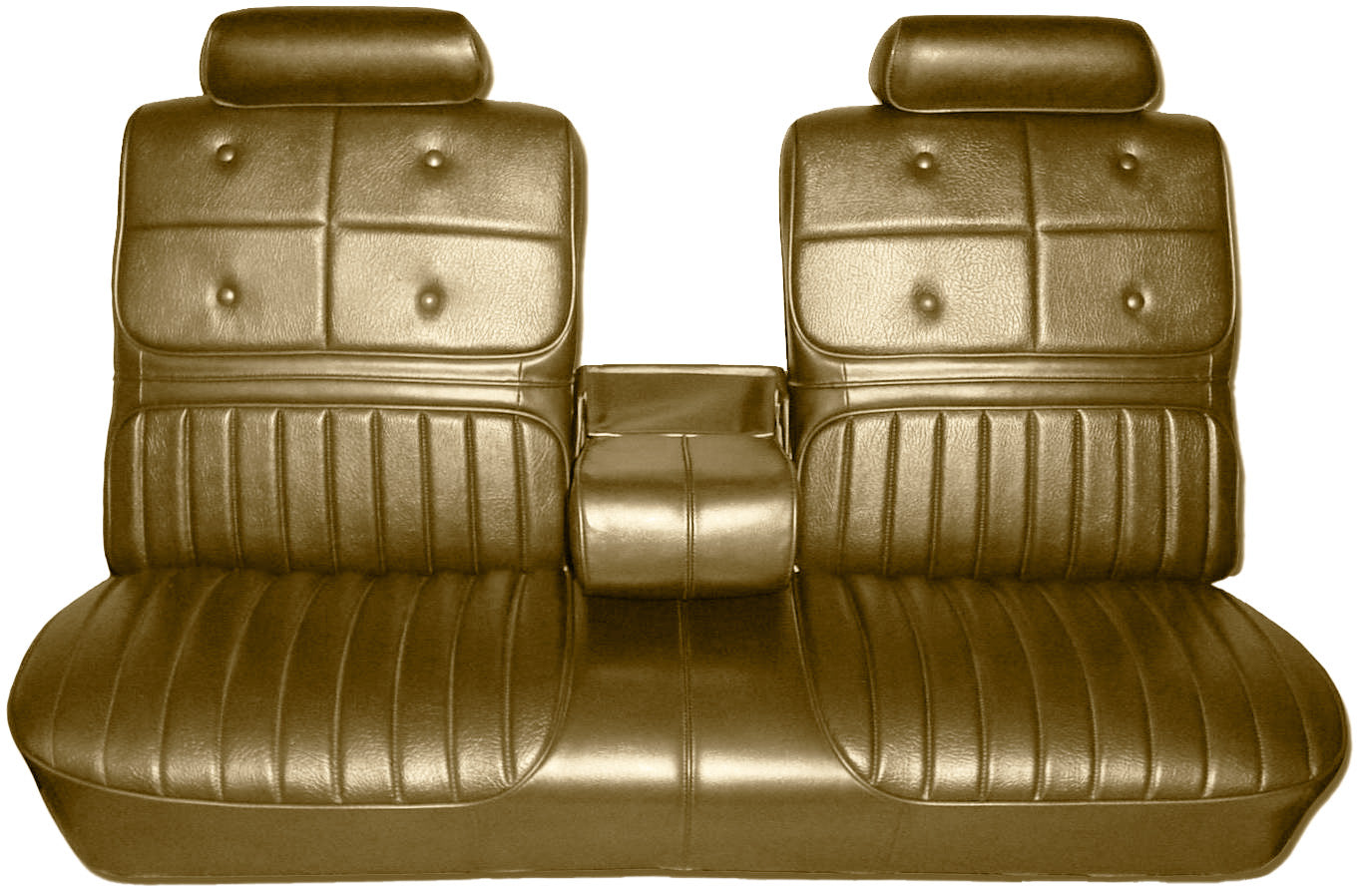 70 CUTLASS SUPREME/442 SPLIT BENCH W/ C.A.R. UPHOLSTERY - GOLD