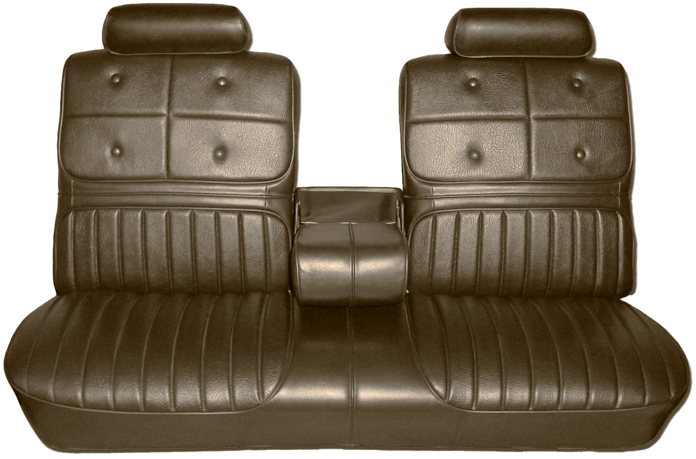 70 CUTLASS SUPREME/442 SPLIT BENCH W/ C.A.R. UPHOLSTERY - BURNISHED SADDLE