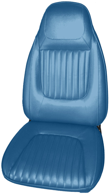 71 CHALLENGER "DELUXE" BUCKET SEAT UPHOLSTERY - BRIGHT BLUE