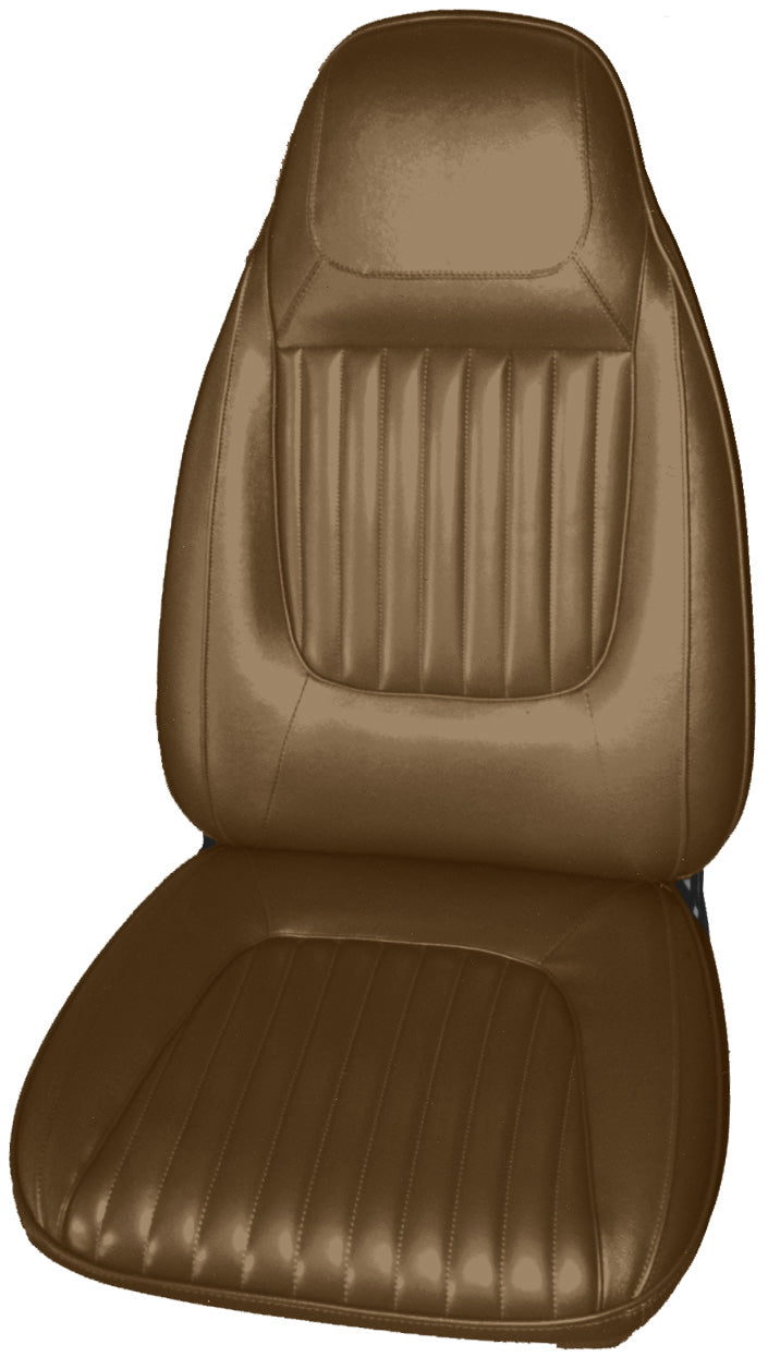 71 CHALLENGER "DELUXE" BUCKET SEAT UPHOLSTERY - BROWN