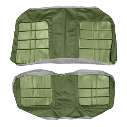 71 DEMON/DUSTER REAR UPHOLSTERY - LIGHT GREEN/DARK GREEN