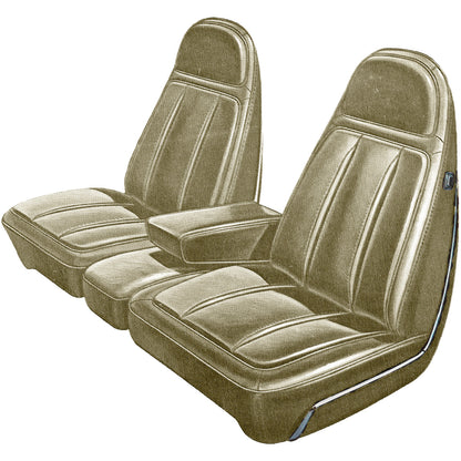 71 CHRYSLER 300/NEWPORT BUCKET SEAT UPHOLSTERY - BEIGE