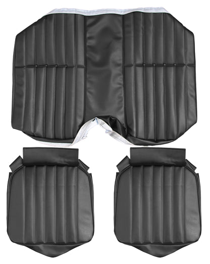 71 CAMARO "STANDARD" HARDTOP REAR UPHOLSTERY - BLACK