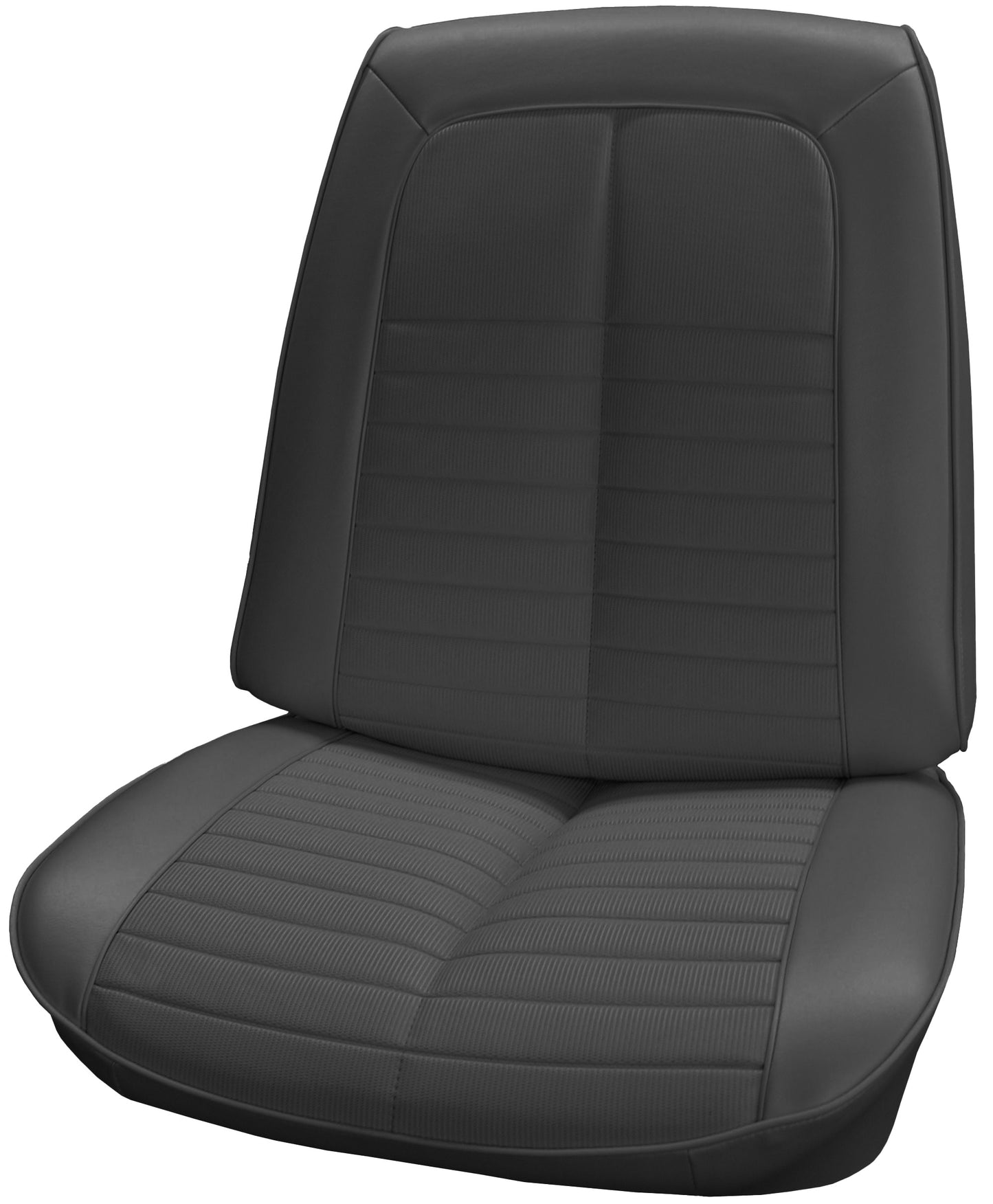 71 GTO/LEMANS SPORT BUCKET SEAT UPHOLSTERY - BLACK