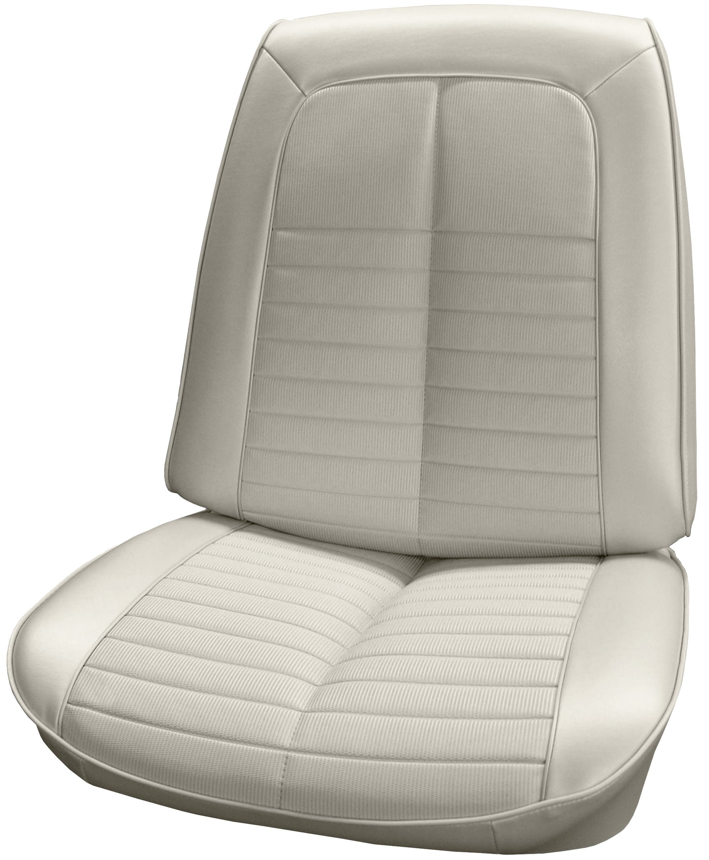 71 GTO/LEMANS SPORT BUCKET SEAT UPHOLSTERY - PEARL WHITE