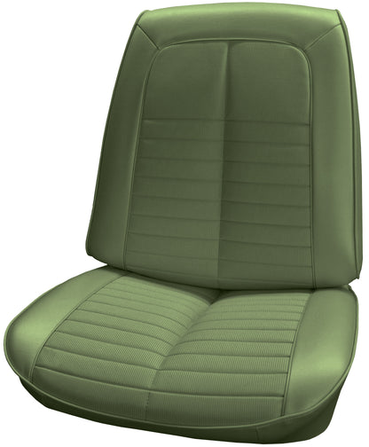 71 GTO/LEMANS SPORT BUCKET SEAT UPHOLSTERY - JADE GREEN