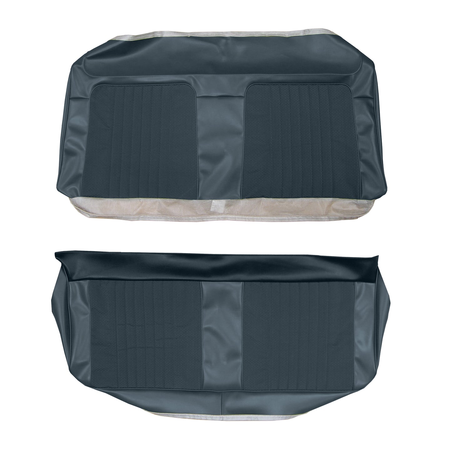 71 MALIBU HARDTOP REAR CLOTH UPHOLSTERY - SRM BLUE CLOTH/BLUE