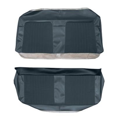 71 MALIBU HARDTOP REAR CLOTH UPHOLSTERY - SRM BLUE CLOTH/BLUE