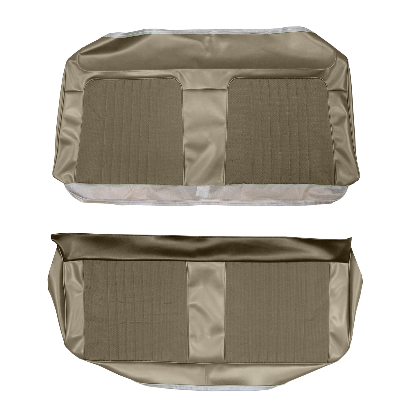 71 MALIBU HARDTOP REAR CLOTH UPHOLSTERY - SRM SANDALWOOD CLOTH/SANDALWOOD