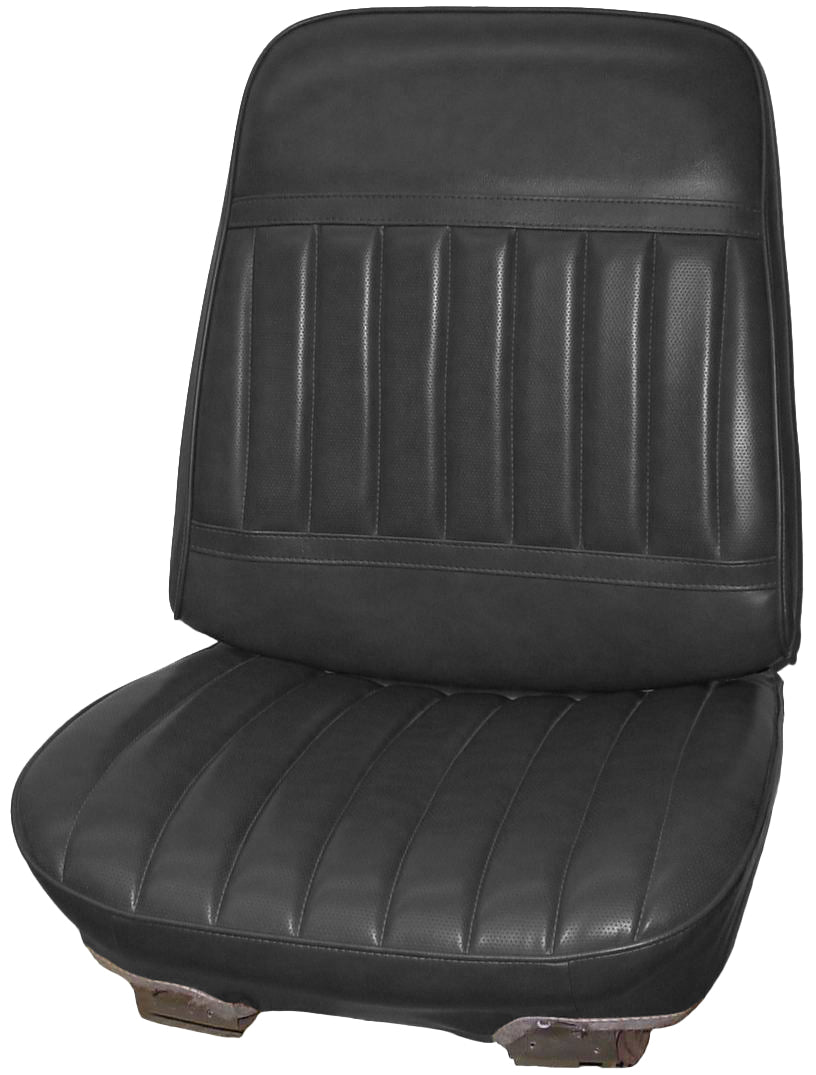 71-72 SKYLARK/GS "DELUXE" BUCKET SEAT UPHOLSTERY - BLACK