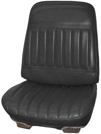 71-72 SKYLARK/GS "DELUXE" BUCKET SEAT UPHOLSTERY - BLACK