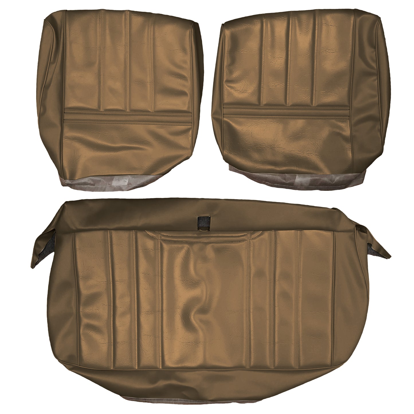 72 CUTLASS SPLIT BENCH UPHOLSTERY - SADDLE
