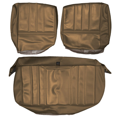72 CUTLASS SPLIT BENCH UPHOLSTERY - SADDLE