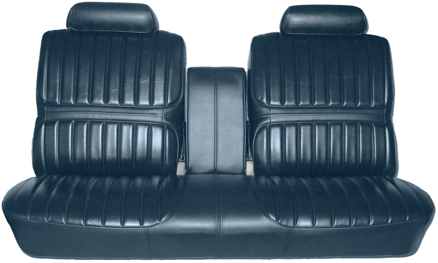 71 CUTLASS SUPREME/442 SPLIT BENCH W/ C.A.R. UPHOLSTERY - BLUE