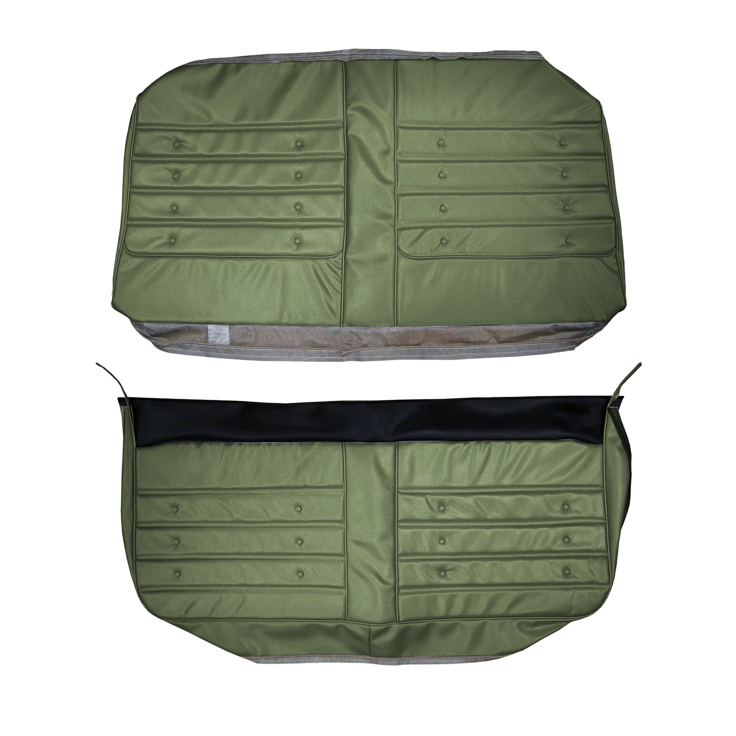 71 CUTLASS 'S'/442 HARDTOP COUPE REAR UPHOLSTERY - JADE GREEN