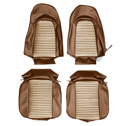 72 JAVELIN/AMX/GREMLIN/HORNET BUCKET SEAT UPHOLSTERY - PARCHMENT/BROWN