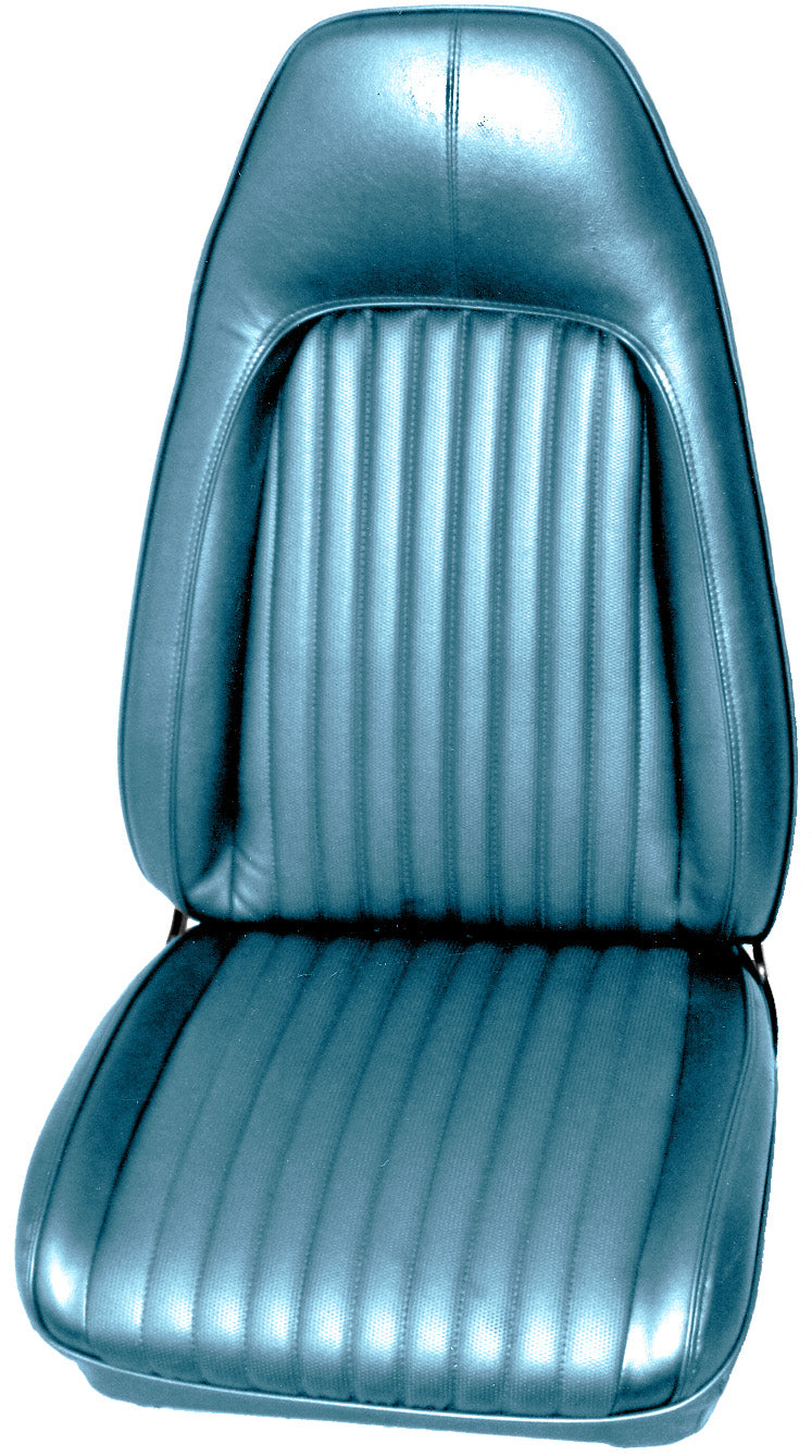 72 BARRACUDA/CHALLENGER BUCKET SEAT UPHOLSTERY - BRIGHT BLUE