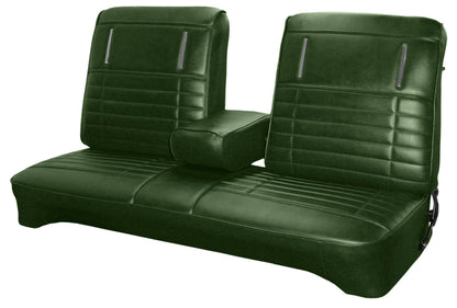 72 DEMON/DUSTER SPLIT BENCH W/ C.A.R. UPHOLSTERY - GREEN
