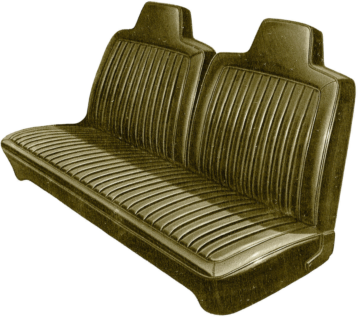 72 DART/DEMON/SCAMP/DUSTER SPLIT BENCH W/ 7" HEADREST UPHOLSTERY - EMBER GOLD