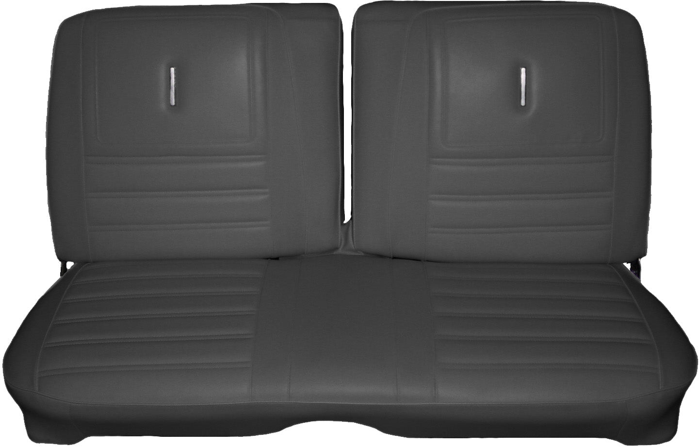 72 SATELLITE SEBRING/ROADRUNNER "DECOR" SPLIT BENCH UPHOLSTERY - BLACK