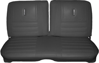 72 SATELLITE SEBRING/ROADRUNNER "DECOR" SPLIT BENCH UPHOLSTERY - BLACK