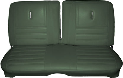 72 SATELLITE SEBRING/ROADRUNNER "DECOR" SPLIT BENCH UPHOLSTERY - GREEN