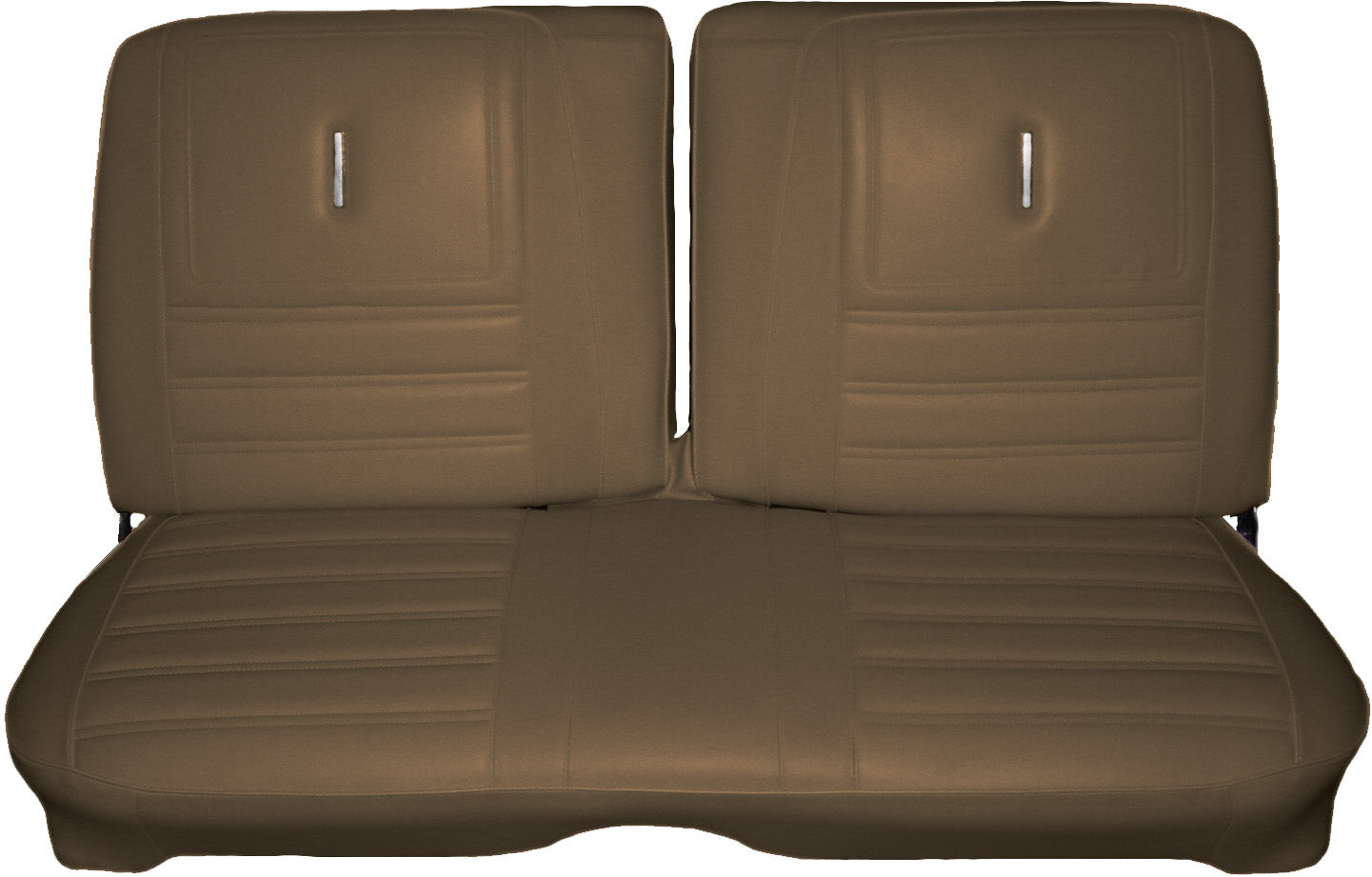 72 SATELLITE SEBRING/ROADRUNNER "DECOR" SPLIT BENCH UPHOLSTERY - BROWN