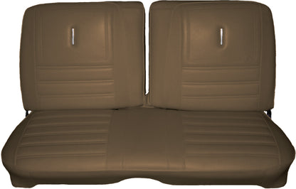 72 SATELLITE SEBRING/ROADRUNNER "DECOR" SPLIT BENCH UPHOLSTERY - BROWN