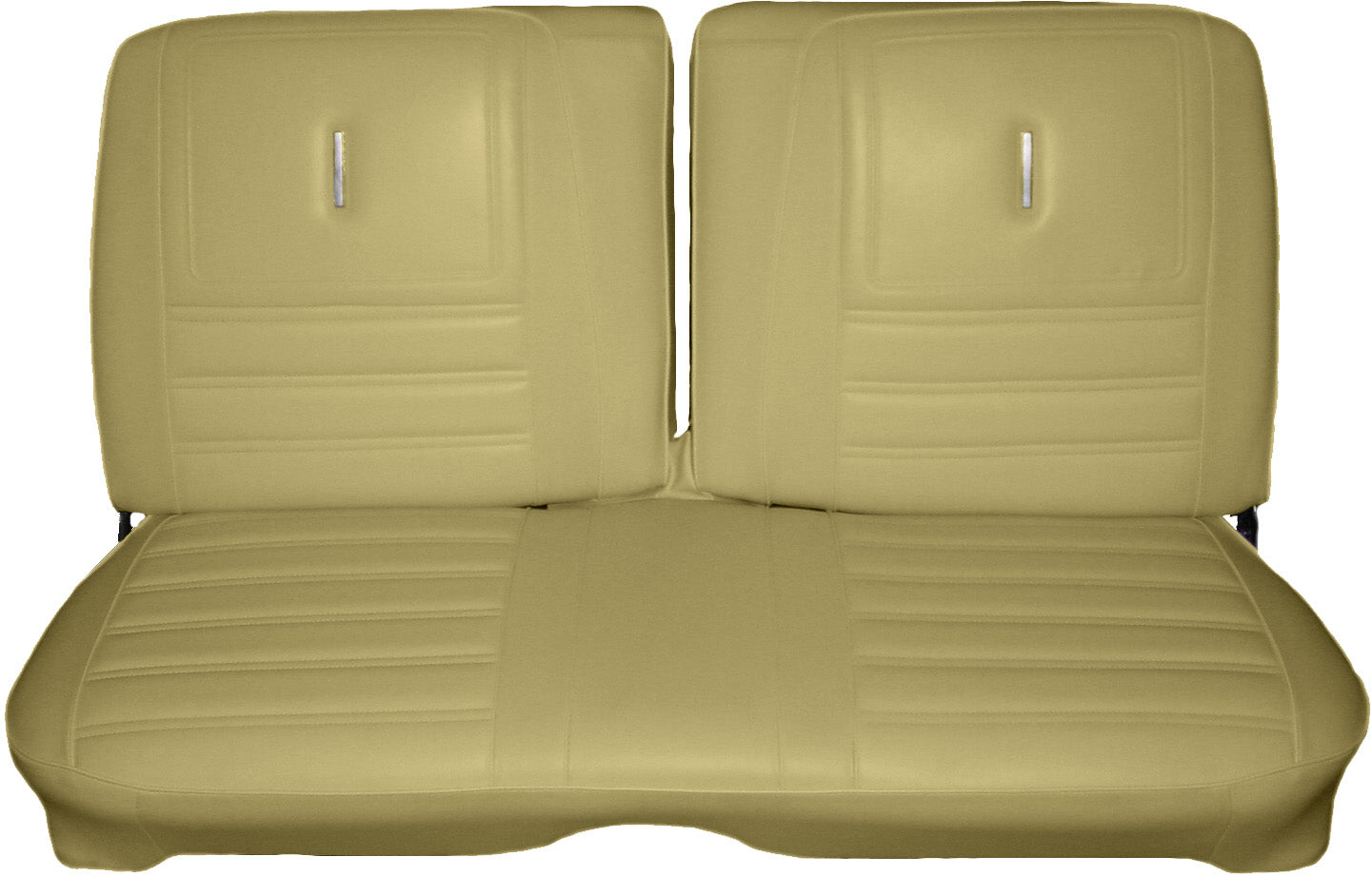 72 SATELLITE SEBRING/ROADRUNNER "DECOR" SPLIT BENCH UPHOLSTERY - EMBER GOLD