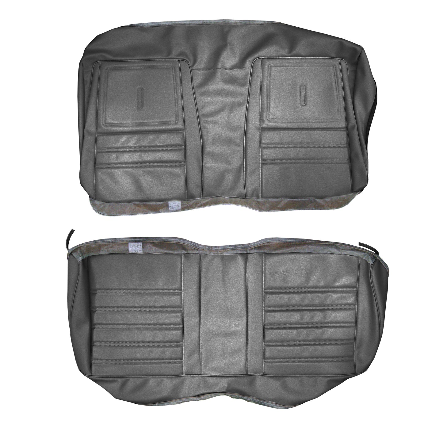 72 SATELLITE SEBRING/ROADRUNNER "DECOR" REAR UPHOLSTERY - BLACK