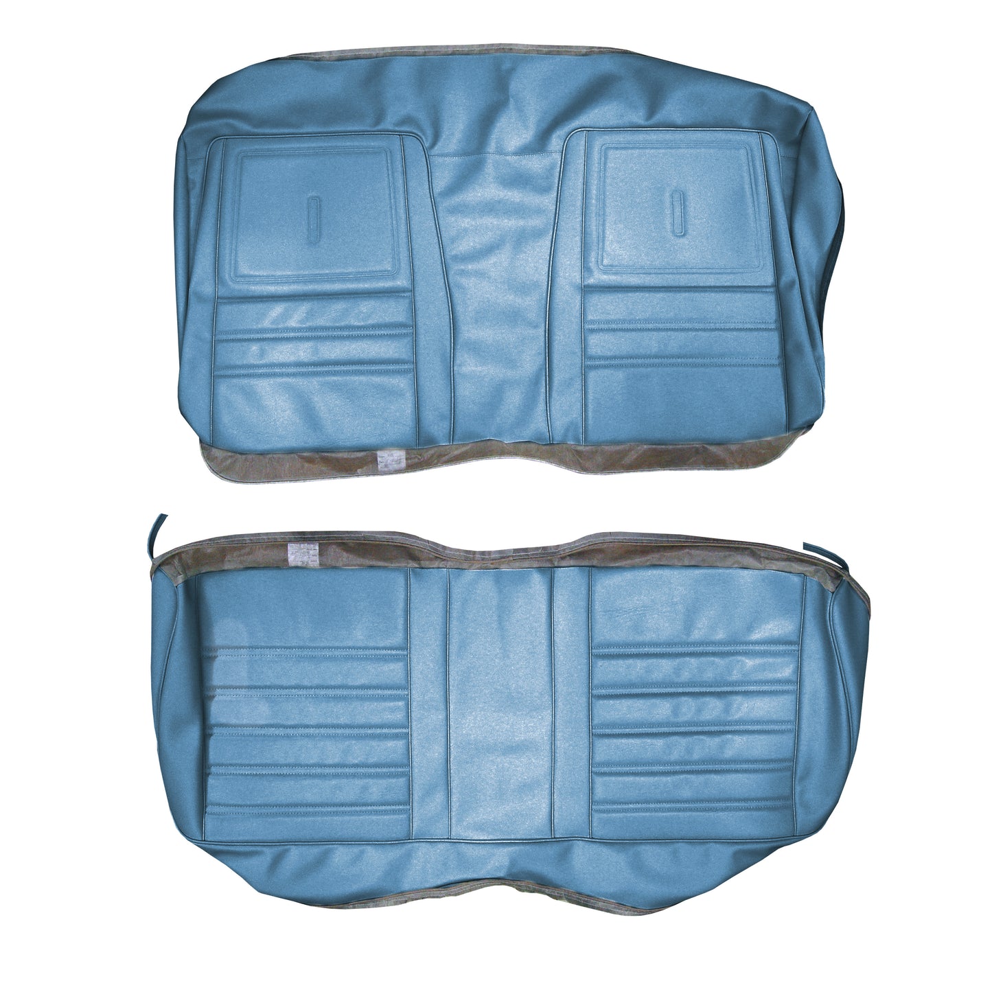 72 SATELLITE SEBRING/ROADRUNNER "DECOR" REAR UPHOLSTERY - BRIGHT BLUE
