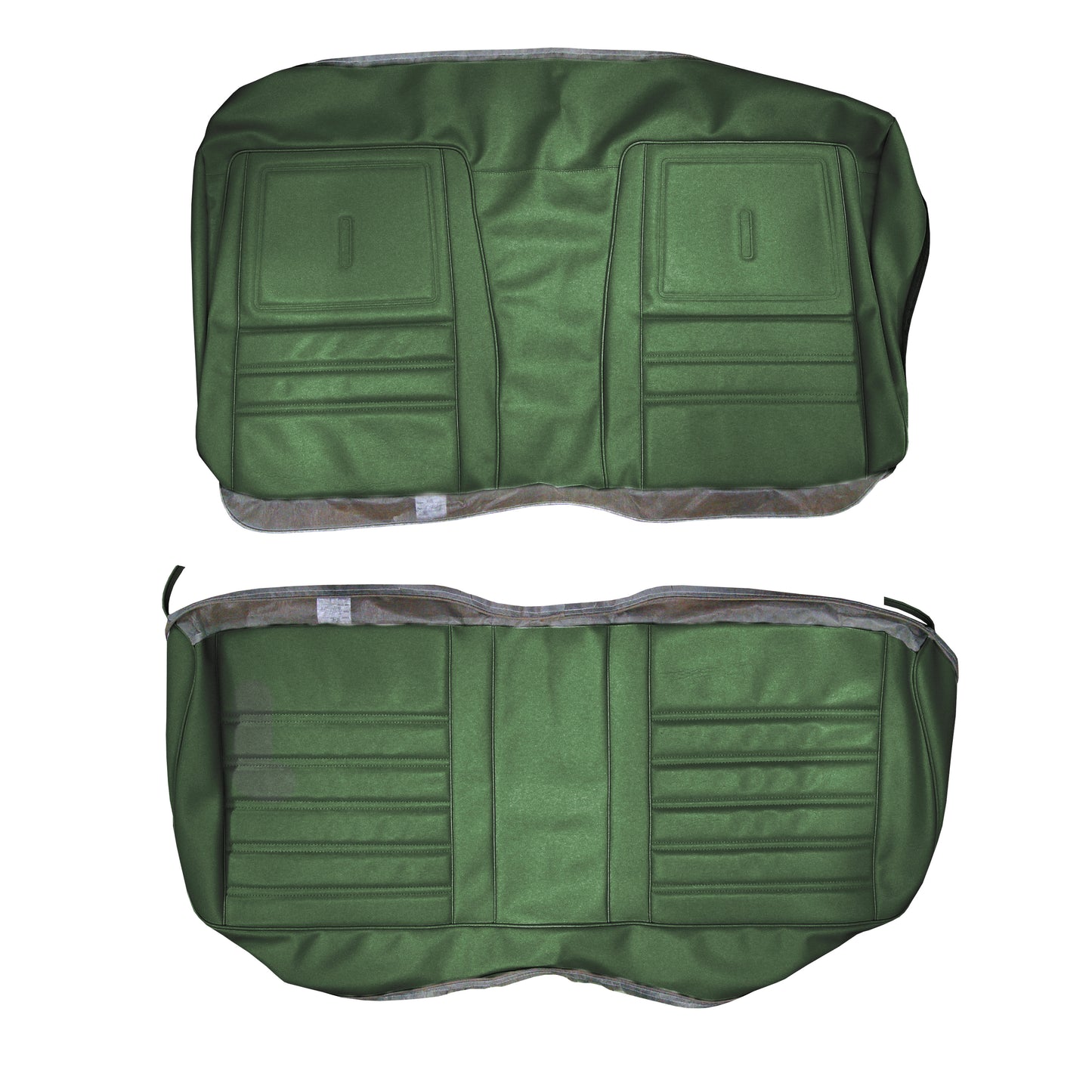 72 SATELLITE SEBRING/ROADRUNNER "DECOR" REAR UPHOLSTERY - GREEN
