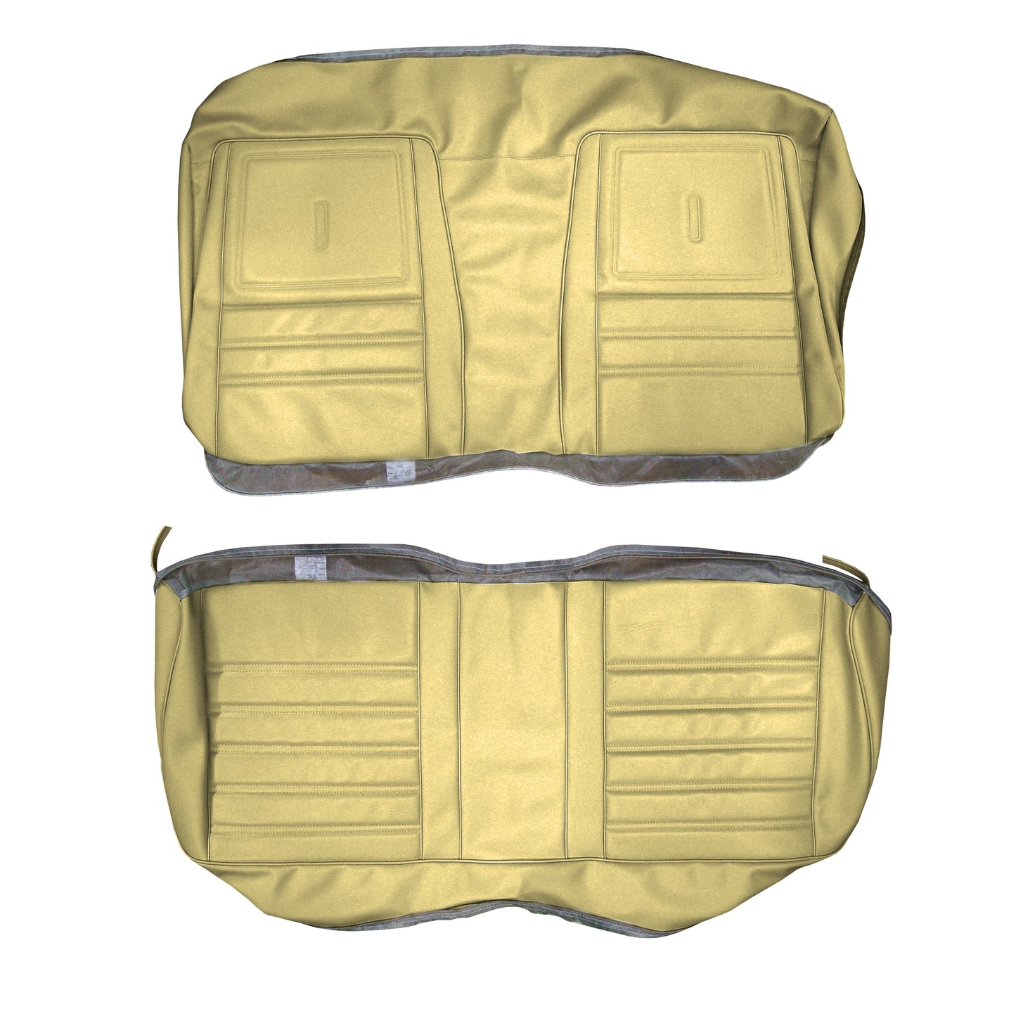 72 SATELLITE SEBRING/ROADRUNNER "DECOR" REAR UPHOLSTERY - EMBER GOLD