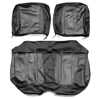 72 CHARGER/SATELLITE/ROADRUNNER "STANDARD" SPLIT UPHOLSTERY - CHARCOAL/BLACK